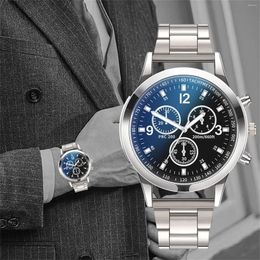 Wristwatches Luxury Men's Watch Fashion Business Stainless Steel Dial Folding Clasp Successful Quartz Casual Bracelet Reloj