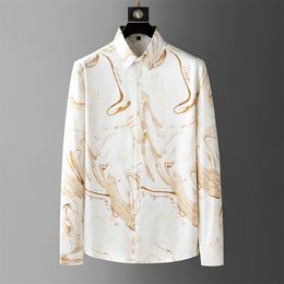 High Quality Men's Shirt Summer Long Sleeve Losses Casual Shirts Ice Silk Breathable Business Social Dress Shirt Men Clothing