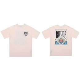 Designer Fashion Clothing Tees TShirts New Printed High Street Loose Oversize Men's Women's Couple Trend Brand Rhude Short Sleeve T-shirt Tops Streetwear Hip hop