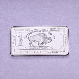Other Arts and Crafts - Silver Plated Bullion Beauty Bar United States Of America 1 Troy Ounce Replica Silver Bar