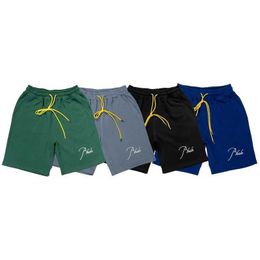 Designer Clothing short casual Rhude Trendy Shorts High Street Unisex Letter Embroidery Drawstring Casual Capris Fog Couples Joggers Sportswear