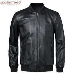 Mens Leather Faux Genuine Jacket Men Real 100% Cowhide Slim Fit Male Coat Skin Clothing Spring Autumn Asian Size 5XL M615 231120