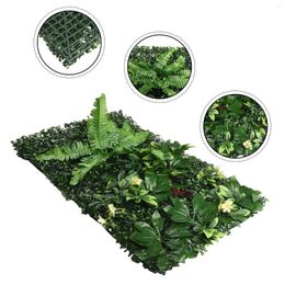 Decorative Flowers Artificial Green Grass Square Plastic Lawn Plant Home Wall Decoration Decor Art DIY Ornament Room