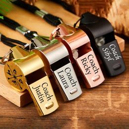 Party Supplies Personalized Custom Game Training Stainless Steel Hanging Neck Whistle Teacher Coach Men's Valentine's Day Wedding Man Gift