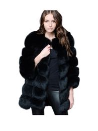 Women's Fur Faux Fur ZADORIN Luxury Splicing Long Faux Fur Coat Women Thick Warm Winter Fashion Fluffy Faux Fur Jacket Coats for Women Outerwear 231121