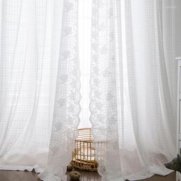 Curtain Curtains For Living Dining Room Bedroom Custom Modern Minimalist White American Pastoral Nordic Lace Window Decor