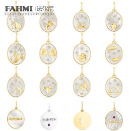 FAHMI Classic high-quality twelve constellations round full series pendants Anniversary, Engagement, Gift,Party,Wedding Special gifts for Mother Lover Friends