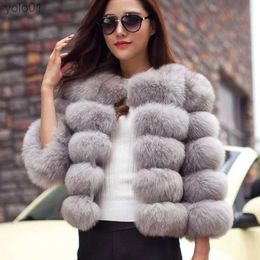 Women's Fur Faux Fur 2023 Tops Overcoat Mink Coat Autumn Winter Fluffy Black Faux Fur Coat Women Elegant Thick Warm Faux Fur Jackets For Women NBH908L231121