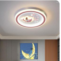 Luzes de teto 2023 Chegada Quarto principal LED Light Wedding Deco Blue Pink Lamp Frept Office Study Project Home Iluminação