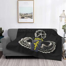 Blankets Special Forces Patch On Master Jump Trend Style Funny Fashion Soft Throw Blanket _ Aiborne War Soldier Army