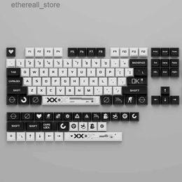 Keyboards XDA Keycap Customised Personalised Cute Keycap Hot Sublimation PBT Black white for Cherry Mx Mechanical Keyboard Q231121