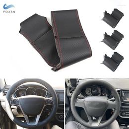 Steering Wheel Covers Hand-stitched Car-styling Perforated Microfiber Leather Cover For Lada Vesta Xray 2023