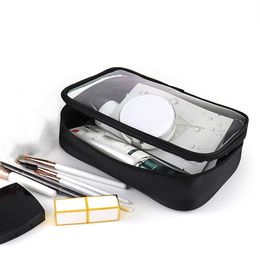 Cosmetic Bags Cases Women Makeup Bag Waterproof Clear PVC Travel Case Make Up Kit for Men Toiletry Brush Organiser Pouch 230421