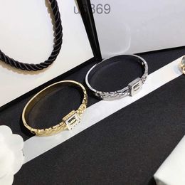 New Style Bracelets Women Bangle Luxury Designer Jewelry Crystal 18K Gold Plated 925 Silver Plated Stainless steel Wedding Lovers Gift l-03 J6E8