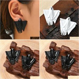 Charm European And American Crossborder Halloween Hanging Ghost Decoration Hair Dryer Easter Face Ear Needle Niche Earrings Dhgarden Dhwtf