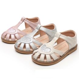 Sandals Children's shoes Summer children's sandals leather princess baby shoes children's soft-soled Toddler anti-kick girls sandals 230421