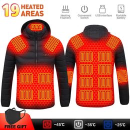 Men's Vests 19 Areas Heated Jacket Men USB Winter Warm Heating Undershirt Electric Heating Jacket Clothing Can Heated Cotton Jacket S-6XL 231115