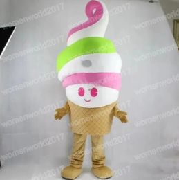 Halloween colorful ice cream Mascot Costume Simulation Cartoon Character Outfits Suit Adults Size Outfit Unisex Birthday Christmas Carnival Fancy Dress