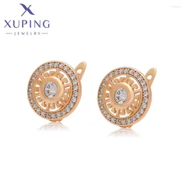 Hoop Earrings Xuping Jewelry Trendy Arrival Copper Alloy Stone With Gold Color Earring For Women Jewellery Gift X000032852