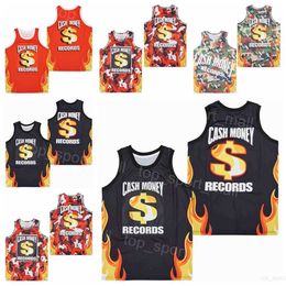 Movie Basketball CASH MONEY Jerseys RECORDS SOLDIERS College For Sport Fans Breathable Embroidery And Stitched Pure Cotton Team Color Black Red Retro Pullover