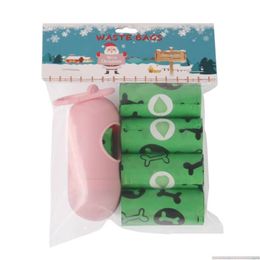 Other Dog Supplies Dog Poop Bag Eco-Friendly Waste Bags With Dispenser Outdoor Clean Pet Walking Supplies 15 Per Roll Drop Delivery Ho Dhq1W