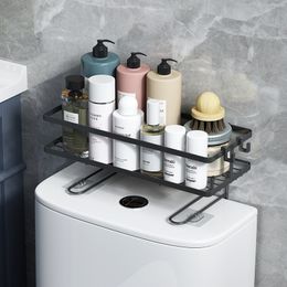 Bathroom Shelves Toilet Shelf Storage Rack Over The Toilet Storage Shelf Punch-free Kitchen Storage Rack Toilet Paper Organizer Shelves Bathroom 230421