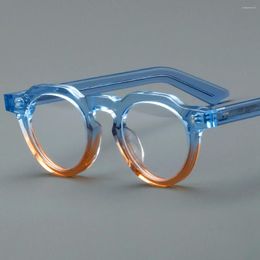 Montature per occhiali da sole Occhiali vintage retrò in acetato di titanio di alta qualità per uomo Donna Occhiali da vista ottici Montatura a cerchio tondo