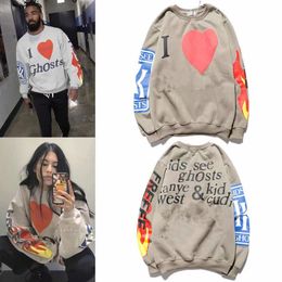 Fashion casual classic mens hoodie designer hoodie mensheart-shaped printing same clothing for couples