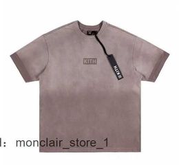 Designer Kith x Ksubi Letter Tee Washed Cotton Crop Streetwear Quality T-shirt t Shirts Graphic for Men Vintage Mens 3 EO8N