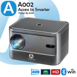 Other Electronics AUN A002 Android Projector LED Home Theater Support Full HD 4K Video Beamer Bluetooth WIFI Smart TV MINI 231117