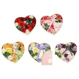 Party Favour Creative Design Party Favour Of Artificial Rose Soap Bouquet Wedding Valentines Day Gift Box Eternal Love Shaped Drop Deliv Dhrmc