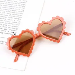 Солнцезащитные очки в форме сердца, детские персонализированные очки для выступлений