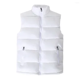 Men's Vests Stylish Sleeveless Jacket Wear-resistant Men Vest Thickened Windproof Warm Waistcoat Zipper