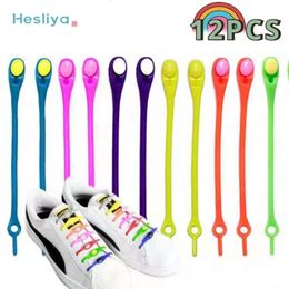 Shoe Parts Accessories Silicone Shoelace Sneakers Laces Shoes Round Waterproof Elastic Shoelaces No Tie Lazy laces no 231120