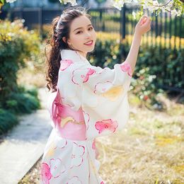 Ethnic Clothing Women's Japanese Kimono Traditional Formal Yukata Floral Prints Retro Style Dress Pography Cosplay Costume