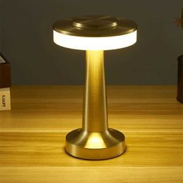 s Vintage Metal USB Rechargeable Touch Lamp Bar KTV Hotel Cafe Shop Table Creative Bedside Night Lights AA230421