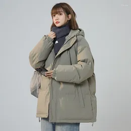 Women's Trench Coats Women Short Jacket Winter Parkas Thick Hooded Cotton Padded Jackets Female Loose Oversize Outwear