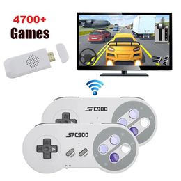Game Controllers Joysticks 24G wireless game console suitable for SNES NES compatible sticks with builtin 4700vintage games Drive SF900 231120