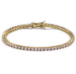 Rock Tennis dance Chains Hip-hop Tide Men's Bracelet Zircon-microencased 3mm Bracelet Tennis bracelets For Men And Women Iced Out Jewelry