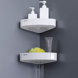 Bathroom Shelves Bathroom Shelves No-drill Wall Mount Corner Shelf Shower Storage Rack Holder for WC Shampoo Organiser Bathroom Accessories 230421