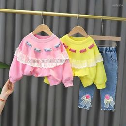 Clothing Sets Baby Girls Clothes Romper Autumn Style High Quality Flower Cotton Child Children Kids