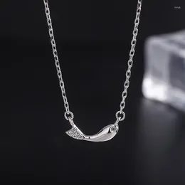 Pendant Necklaces Fashion Silver Plated Cute Dolphin Statement Necklace Cubic Zirconia Whale