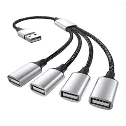 To 3 USB 2.0 HUB Dual 4Port Multi Splitter Adapter OTG For PC Laptop Surface Computer Accessories A Extension Power Data