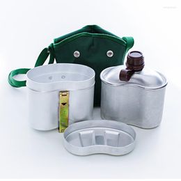Dinnerware Sets Nostalgic Tableware World War II Period Classic 78 Type Multi-function Military Kettle& Pot& Lunch Box 3 In 1