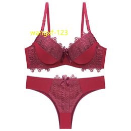 Hot Customised Factory Wholesale Bra Panty Set Lace Flower Fashion Sexy Underwear Women Bra and underwear Set