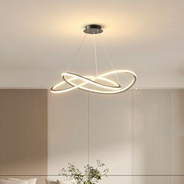 Black/White Led Chandelier for Living room dining Bed room kitchen decor AC110-220V Pendant Modern Chandelier Fixtures