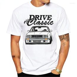 Men's T Shirts Men's Short Sleeve T-Shirt Retro Old School Print Shirt Casual Comfortable Simple White Sports Car Lovers 2023