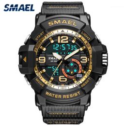 Wristwatches Mens Quartz Wristwathes Luxury Fashion Digital Watch Men Led Casual Sport Military Watches Black Gold Clock Reloj Hombre