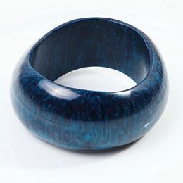 Bangle FishSheep Trendy Big Resin Wide Cuff For Women Deep Blue Large Acrylic Bracelets Bangles Jewelry And Accessories Gifts