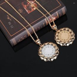 Pendant Necklaces Dubai Necklace Punk Woman Head Portion Sweater Chain Algerian Girl Wedding Dress Jewellery Accessories Ethnis